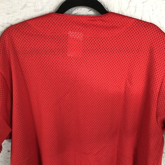 Vintage Majestic New York Yankees Jersey Men L  Red Mesh Made In USA  90s - Picture 16 of 16